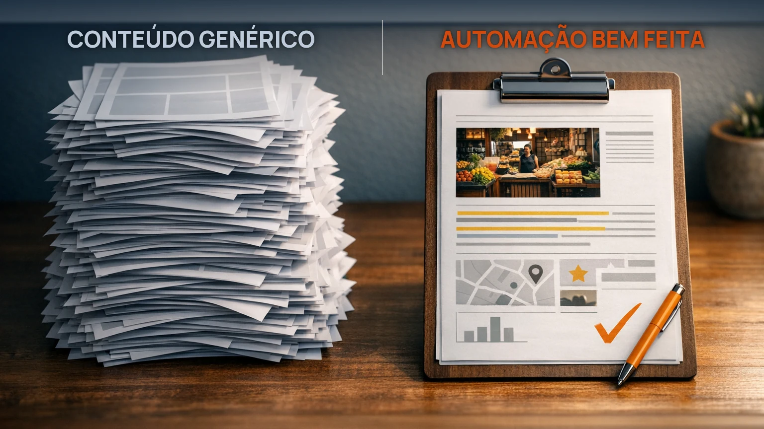 Conteúdo genérico × automação bem feita